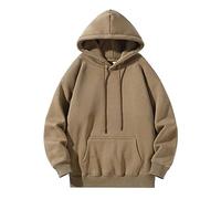 Générique Pull Tricoté Lourd Homme pour Hommes sans Doute Capuche (Beige, XXL)