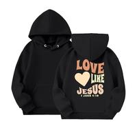 Générique Pull Tunique Fille à Manches Longues pour Filles, Joli Sweat-Shirt surdimensionné avec Poche en Polaire Torsadé V(Le Noir,9-10 Years)