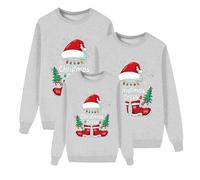 Générique Pulls De NoëL Familles Col Rond Christmas, DrôLe De Pull FêTe Sweatshirt Parent-Enfant Renne Chandail Doux Confortable DéGuisement Noel Costume Enfant Deguisement