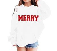 Générique Pulls de NoëL pour Enfants Sweat-Shirt à Capuche à Manches Longues et col Rond imprimé pour Enfants(Brick Rouge,4-5 Ans)