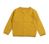 Générique Pulls et Gilets Bébé Fille Garcon 1-6 Ans, Cardigan Unie Boutonnée, Enfant Manteau Manche Longue Vêtements Uniforme Scolaire Costume Mignon Sweat Printemps Automne Hiver