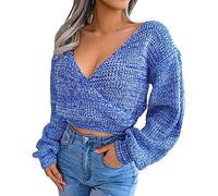 Générique Pulls Femme, Pull Femme Col V Découvert pour Saisons Automne Hiver Confortable et Élégant à Manches Longues