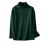 Générique Pulls Polaire pour Unisex Enfant Fille Garcon 2-12 Ans, Shirts à Manches Longue en Col Haut, Sweat Top Ado Sweatshirt Pullover Vêtement Hiver Automne