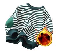 Générique Pulls pour Enfants 2026 Sweat-Shirt Rayé Classique pour Garçons Et Filles, Col Ras du Cou, Manches Longues, Et Uni Coton en Plein Air Pull À Enfiler