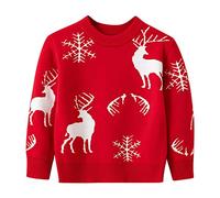 Générique Pulls Tricotés De Noël Mixte Enfant,Noël Nouveauté Pull 2-14 Chrismas Sweatshirt pour Enfants Noel Garcon 8 Ans Veste d'hiver À Boutons en Laine Vêtements (Rouge#a,6-7 Ans)