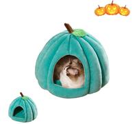 Générique Pumpkin Cat Bed, 2025 New Pumpkin Cat Bed, with Removable Cushion, Warm Cave Nest Sleeping Beds Puppy House,for Cats Small Dogs (Blue,Large)