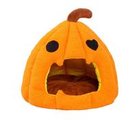 Générique Pumpkin Cat Bed, Warm Sleeping Bed, Removable Cushion Cat Bed, Semi-Enclosed Cat House, Cat Tent Bed, Cute Soft Cat Cave, Cozy Cat House with Cushion, Cat Cave Bed for Small Dogs,