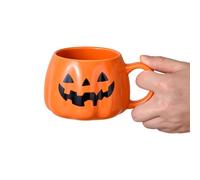 Générique Pumpkin Ceramic Cup - Party Favor Cups with Handle, Halloween Coffee Mug | Cute for Hot Drinks, Safe Kids Adults, Reusable Beverage Home Kitchen Holiday Decor