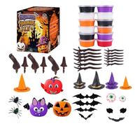 Générique Pumpkin Craft - Halloween Playdough Set, Educational DIY Activity Toys for Creative Learning, Fun School Projects | Home Decorations, Classroom Holiday Arts Crafts, Birthday Travel Entert
