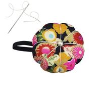 Générique Pumpkin Pin Cushion - Wrist Needle Holder Ball | Sewing Pin Storage Pad | Handcrafted DIY Sewing Tool | Wristband Cushion for Tailoring Embroidery Craft Use