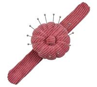 Générique Pumpkin Pin Holder - Small Tool Stand for Stitching | Padded Fabric Involving Floral Pattern & Stretch Grip for Dressmaking, Tailoring, and Adult Craft Lovers Creative