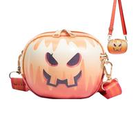 Générique Pumpkin Shoulder Bag | Devil Pumpkins Halloween Bags | Waterproof Leather Shoulders Purse for Dating, Shopping, Travel, and Work Wear