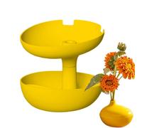 Générique Pumpkin Snacks Tray, Treat Organizer, Double Layer Detachable Bowl with 6.4 inches Width, Snack Holder Stand for Living Room, Bedroom, Desktop, Home, Dorm, Apartment Decor White, Yellow