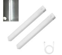 Générique Punch-Free Smart Sensor Magnetic Rechargeable Led Lights, 2PCS Rechargeable LED Lights, Motion Sensor Light Indoor, Cabinet Bedroom Stair Lighting for Kitchen, Stairs, Wardrobe (White,50cm)