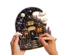 Générique Punch Needle Kit, 3D Fabric Cottage Embroidery Kit
