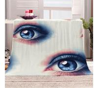 Générique Pupilles Bleu Profond Manta de franela 3D Suave - Cubre Sofá/Cama 130x150 cm,Délicate Représentation à L'aquarelle Estampado 3D Ultrarealista,Polar Caliente,Lavable,Hogar/Dormitorio