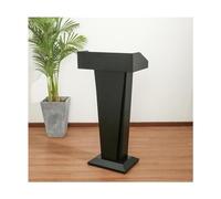 Générique Pupitre de conférence en métal de Luxe, Finition Fer, élégant Bureau d'accueil Blanc pour hôtels, Noir, 60 x 36 x 118 cm, idéal pour événements, présentations et réunions d'entreprise.