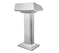 Générique Pupitre en Acier Inoxydable - Pupitre argenté Durable pour Bureaux, églises et événements en extérieur, idéal pour Les Discours, Les présentations et Les Prises de Parole en Public