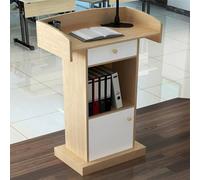Générique Pupitre en Bois réglable avec Rangement, Montage Facile pour événements Religieux, conférences, Prises de Parole en Public, présentations ; Design Polyvalent et