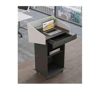 Générique Pupitre Gris élégant pour écoles et conférences - Table spacieuse pour des présentations Confortables, Conception Durable, chaire élégante pour Un Usage Professionnel