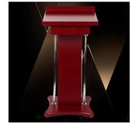 Générique Pupitre Portable en Bois réglable - Pupitre Rouge léger pour églises, écoles et événements - Idéal pour Les Prises de Parole en Public, Les présentations et Les réceptions