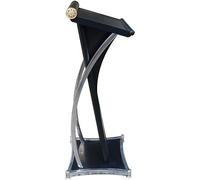 Générique Pupitre Professionnel en Bois pour conférences, Bureaux et églises, Surface spacieuse, Podium Noir pour la Prise de Parole en Public, Design Durable et élégant