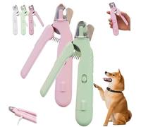 Générique Pupnourish Nail Trimmer, The Safetrim by Pupnourish, 2 in 1 Nail Clipper and Grinder with Light, Rechargeable Pupnourishs Nails Clippers, Quiet Dog Pet Paw Grooming Tool(Pink+Green)