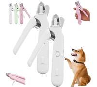 Générique Pupnourish Nail Trimmer, The Safetrim by Pupnourish, 2 in 1 Nail Clipper and Grinder with Light, Rechargeable Pupnourishs Nails Clippers, Quiet Dog Pet Paw Grooming Tool(White*2pcs)