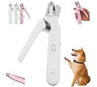 Générique Pupnourish Nail Trimmer, The Safetrim by Pupnourish, 2 in 1 Nail Clipper and Grinder with Light, Rechargeable Pupnourishs Nails Clippers, Quiet Dog Pet Paw Grooming Tool(White)