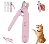 Générique Pupnourish Nail Trimmer, The Safetrim by Pupnourish, 2 in 1 Nail Clipper and Grinder with Light, Rechargeable Pupnourishs Nails Clippers, Quiet Dog Pet Paw Grooming Tool(Pink)