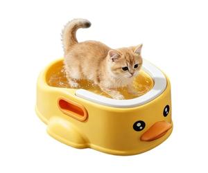 Générique Puppy Bath Tub - Anti-Slip Bottom Duck Shape with Soft Padding | Dog Wash Tub for Puppy Showering Grooming Swimming, Bathroom Pet Shop Outdoor