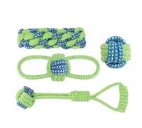 Générique Puppy Corde Toys-Dog Kau Game Set avec 4 Cordes | Jouets pour Chiens À Longue Durée Ce Jouet Flexible Et Résistant Aux Morsures Favorise La Santé Orale Et Mentale