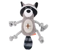 Générique Puppy Teething Chew Toys - Dog Stuffed Toys Raccoon Shape Squeaky Toyss, Teeth Caring Chew Toyss with Soft Food Leakage Hole for Small Medium Large Dogs