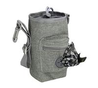 Générique Puppy Training Bag - Large Capacity Dog Snack Container, with Built in Poop Bag Dispenser for Walking | Pet Feed Snack Reward, Adjustable Strap for Outdoor Travel