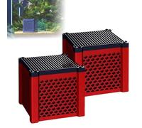 Générique Pure Cube Water Trough Filter 2.0, Aquarium Waters Trough Purifier Cube, Filternatur Horse Water Troughs Filter,for Horse, Livestock, Fish Tanks & Ponds (Red *2Pcs)