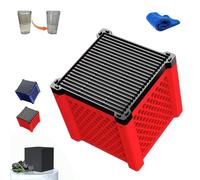 Générique Pure Cube Water Trough Filter, Horse Trough Purifier Cube, Eco-Aquarium Water Purifier Cubes with Honeycomb Structure for Horse, Livestock, Fish Tanks & Ponds, Water Purification (Red)