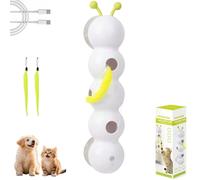 Générique Purrwhirl Cat Toy, Happy Luna Cat Toy, Whirlie Smart Motion with Worm Design, Wall & Window Mounted for Indoor Wall (White)