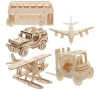 Générique Puzzle 3D à Assembler en Bois 5pcs pour Développer la Coordination Main-œil Capacités Cognitives Lors d'une Interaction Parent-garçon et Filles