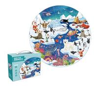 Générique Puzzle Arctique pour Enfants, 128 Pièces, Animaux Polaires et sous-Marins, 43 x 60 cm, Dès 4 Ans