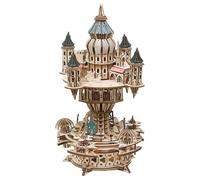 Générique Puzzle boîte à Musique en Bois 3D pour Adultes, Puzzle Musical 3D DIY Rotatif, modèle d'artisanat, décoration de Bureau créative et Cadeaux (534 pièces)