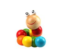 Générique Puzzle de ver en Bois coloré Enfants Apprentissage précoce Jouet éducatif Jeu de Doigt Multicolore