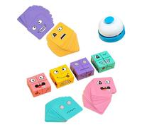 Générique Puzzle éducatif en Bois pour Enfants avec Cubes D'expression, Cartes Défis et Pièces Faciles à Manipuler. Stimule...