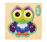 Générique Puzzle Jeux en Bois Enfant Jouet Montessori Bebe Animaux pour 1 2 3 4 Ans Bebe Cadeau Educatif pour Garcon et Fille Jouet Casse-têtes Animaux Puzzle 3D avec Cadre Jouet Carte (D, One Size)