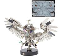 Générique Puzzle métallique 3D à Faire soi-même pour Adultes, kit de modèle métallique de Hibou, Mini décoration de Bureau et Cadeau pour collectionneurs Adultes (Plus de 700 pièces)