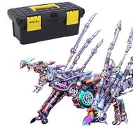 Générique Puzzle métallique 3D Dragon modèle mécanique, 1390+ pièces Jouets métalliques Steampunk 3D Puzzle 3D Décoration de Bureau créative Kits d'assemblage DIY pour Adolescents et Adultes