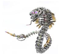 Générique Puzzle métallique 3D pour Adultes, kit de modèle métallique Steampunk Viper Cobra Snake, kit de Puzzle mécanique Serpent de Plus de 1000 pièces, modèle Animalier à Assembler