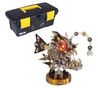 Générique Puzzle métallique en 3D, modèle mécanique de Poisson-Lanterne avec Lampe aux Couleurs changeantes, kit de Bricolage DIY, Excellent Cadeau pour Adultes (Plus de 700 pièces)