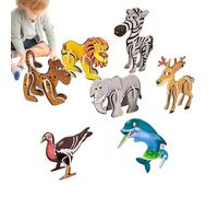 Générique Puzzles 3D Animaux pour,7 Modèles en Mousse Éducatifs et Amusants,Puzzle Animalier 3D - pour Anniversaire Instruction à Domicile Petite Enfance Interaction Parent-Enfant