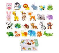 Générique Puzzles assortis pour enfants pour garçons et filles Jouet cognitif d'intelligence portable pour débutants Puzzles Jouet éducatif, Animaux de La forêt