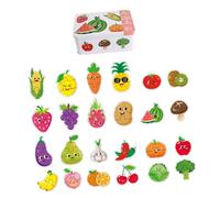 Générique Puzzles assortis pour enfants pour garçons et filles Jouet cognitif d'intelligence portable pour débutants Puzzles Jouet éducatif, Fruits Légumes